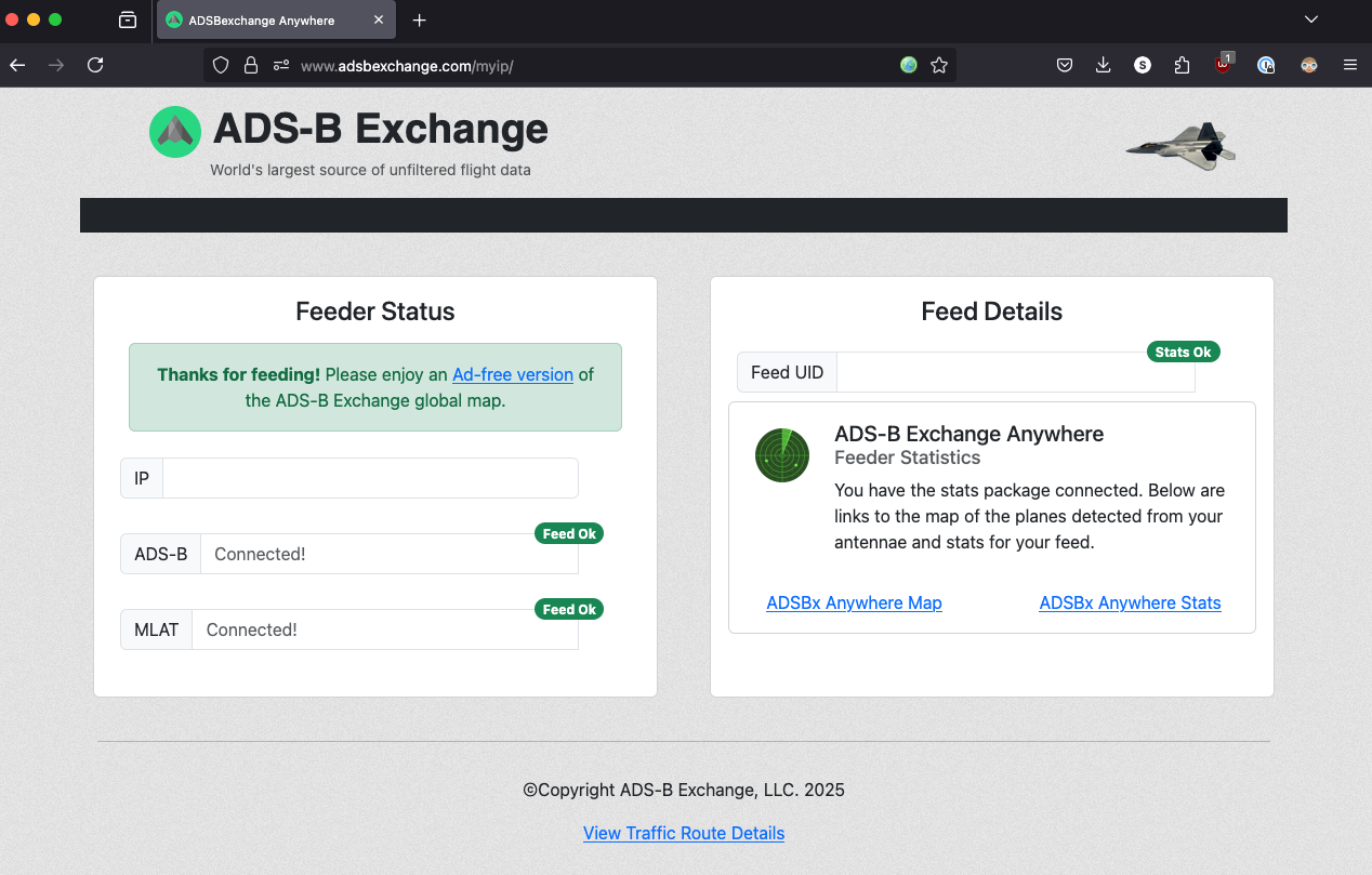ADS-B Exchange My IP