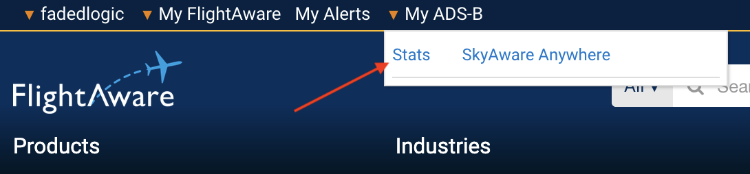 FlightAware My ADS-B